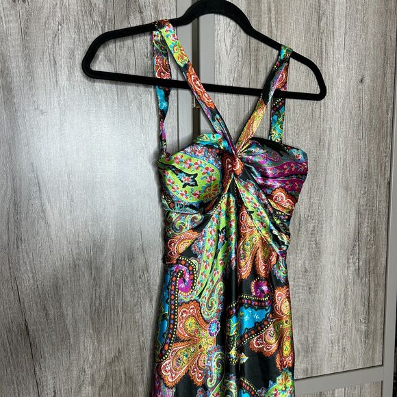 Vintage Zum Zum Dress Maxi Gown Sx 1/2 Paisley Fairy Princess 90s Y2K Glam Prom - Picture 8 of 8